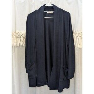 89th & Madison Navy Sweater Medium, Open Cardigan Long Sleeve
